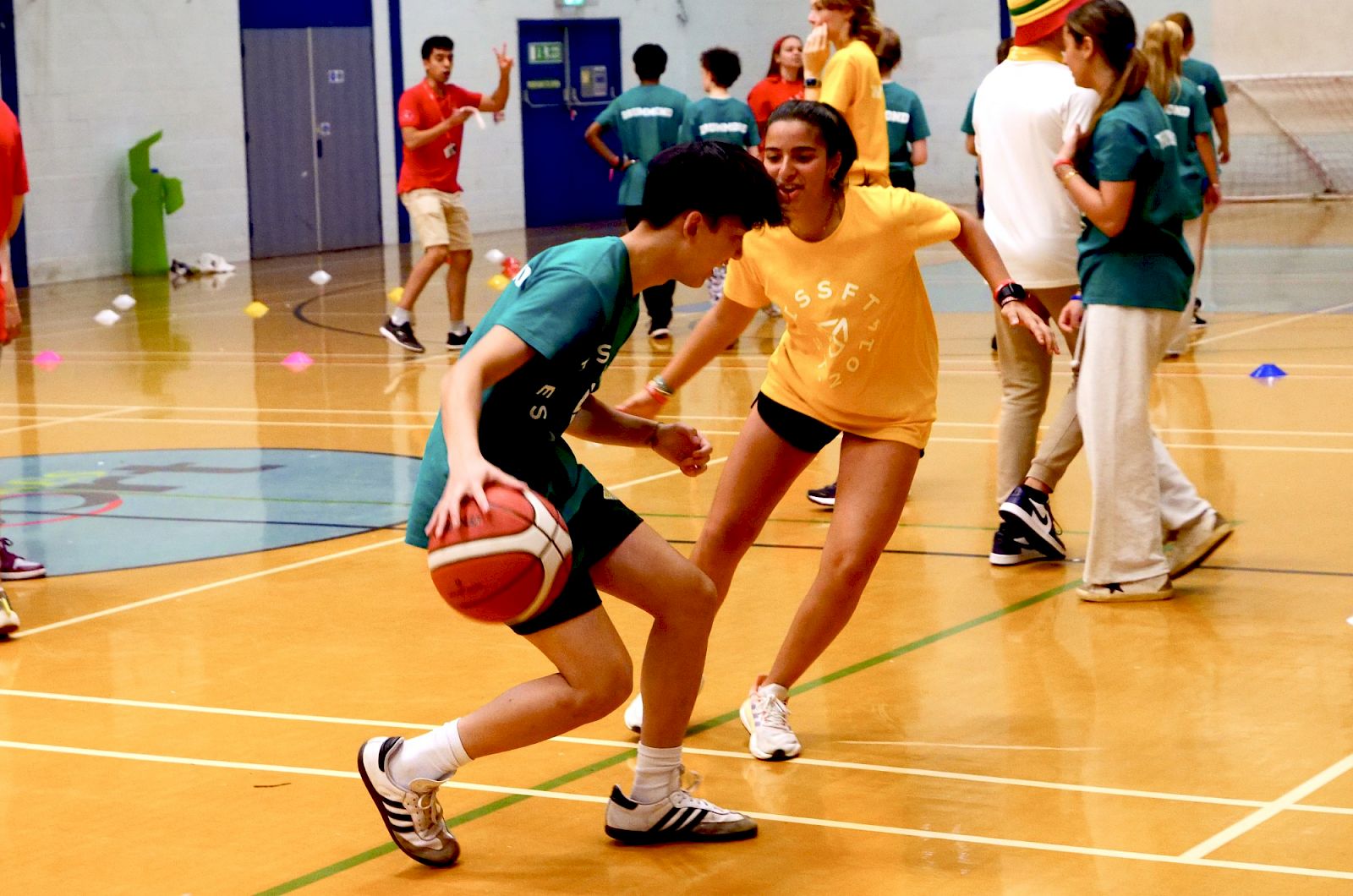 ISSFT students playing Basketball